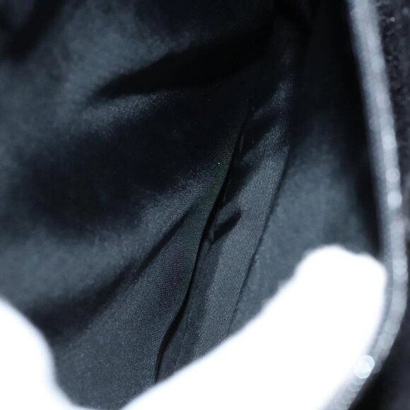 GUCCI Bamboo Hand Bag Leather 2way Black Gold - Picture 9 of 16